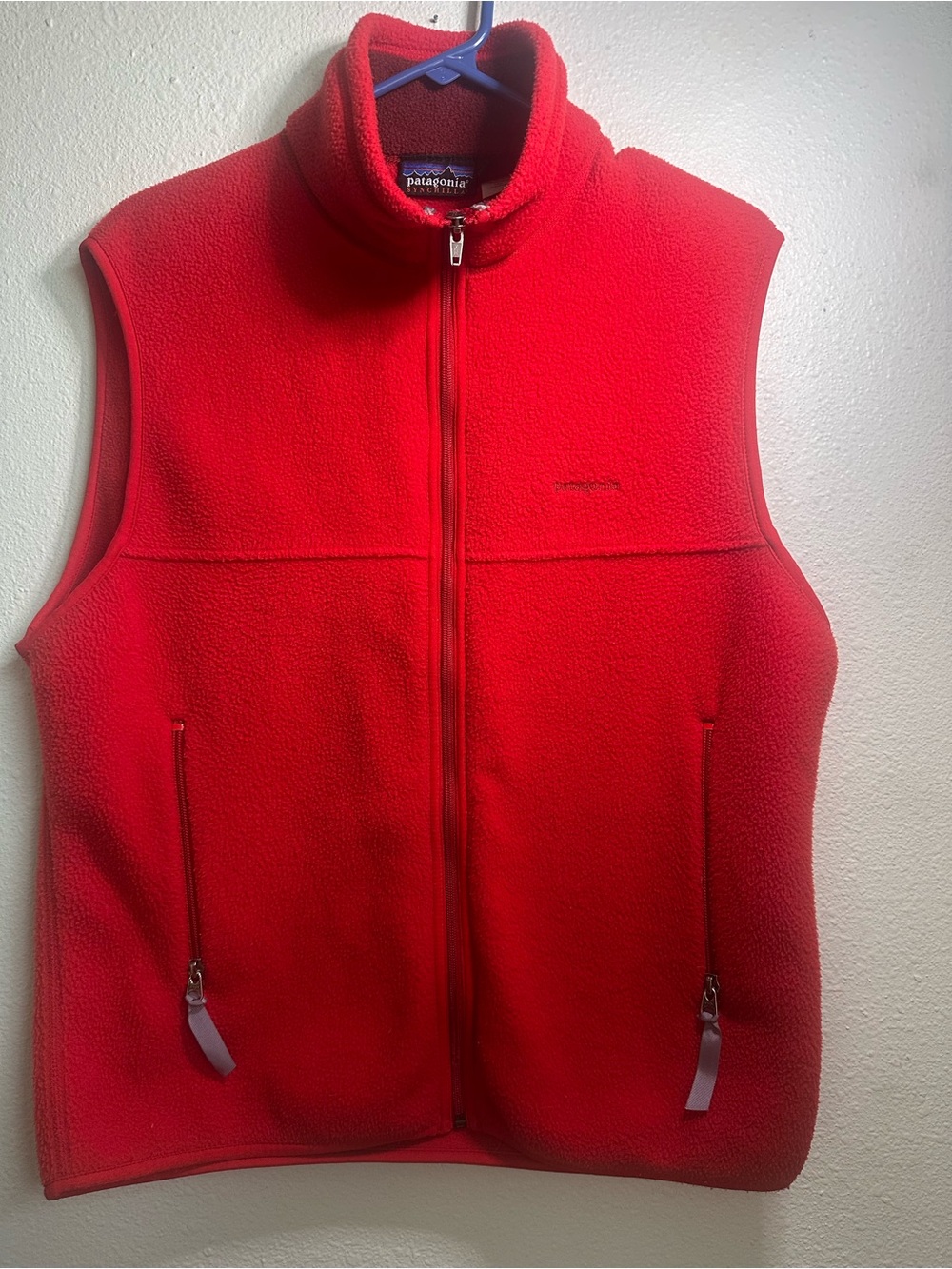 Patagonia Red Men's Full-Zip Fleece Vest M - Picture 2 of 8